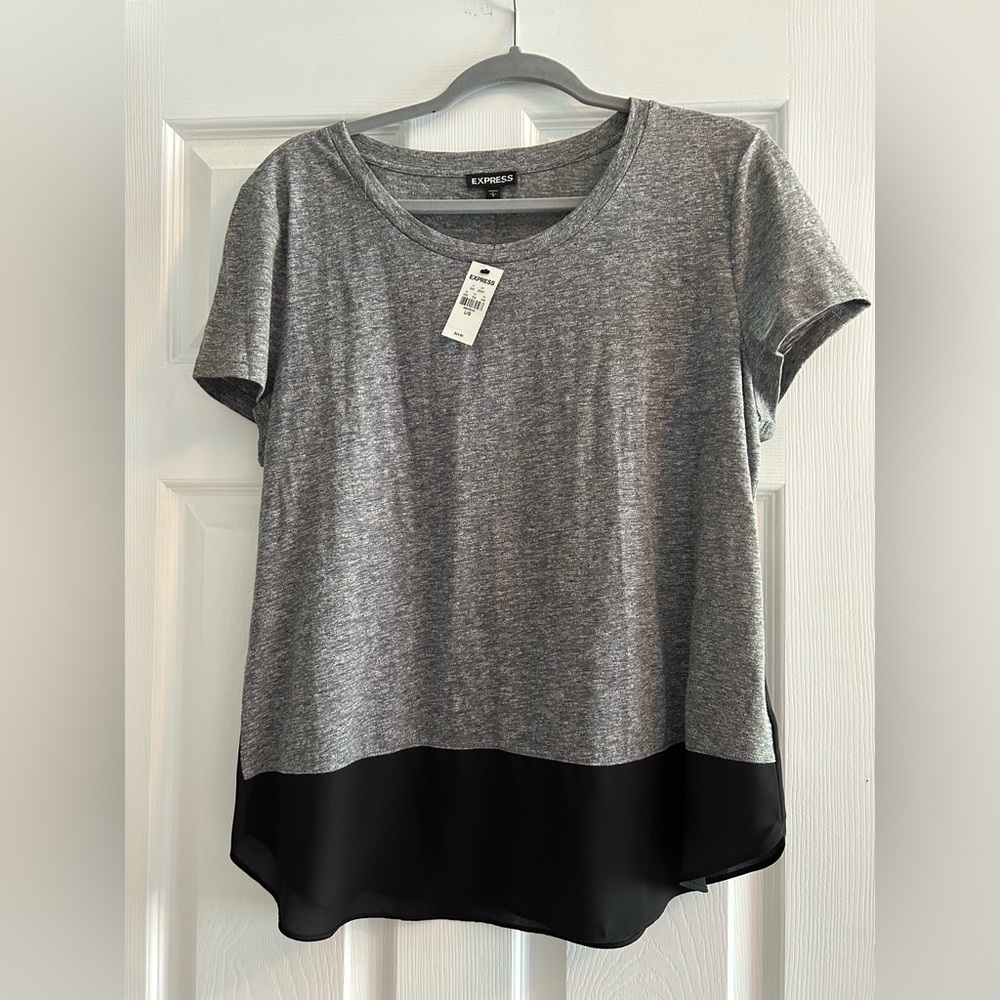 Express mixed media tee